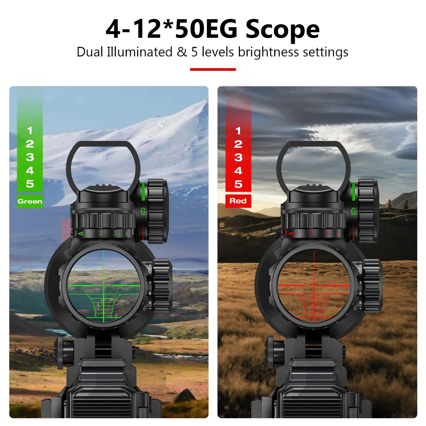 TAC-1: 4-16x50 Illuminated Reticle Scope Package