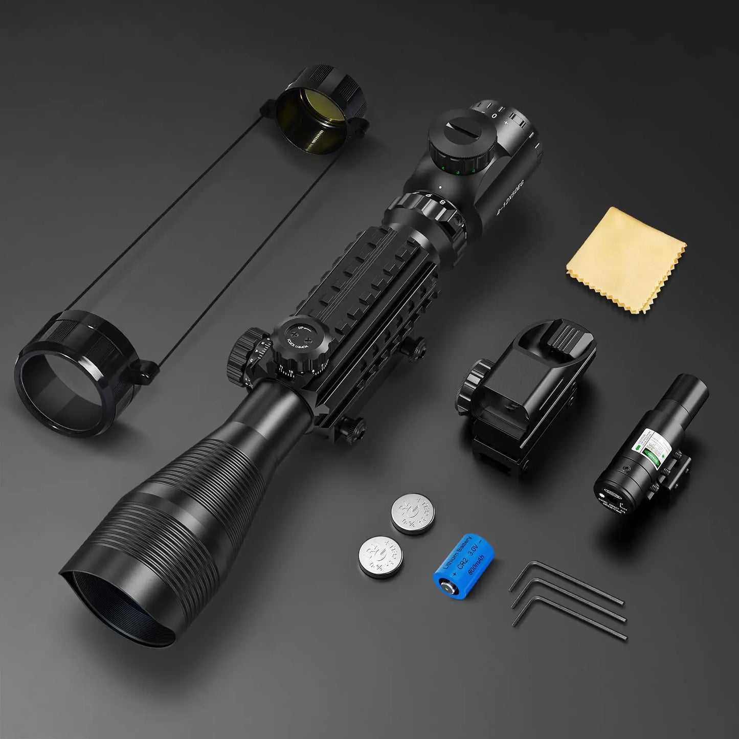 TAC-1: 4-16x50 Illuminated Reticle Scope Package