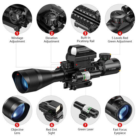 TAC-1: 4-16x50 Illuminated Reticle Scope Package