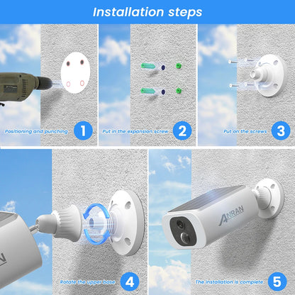 ANRAN 2K Solar Security Camera